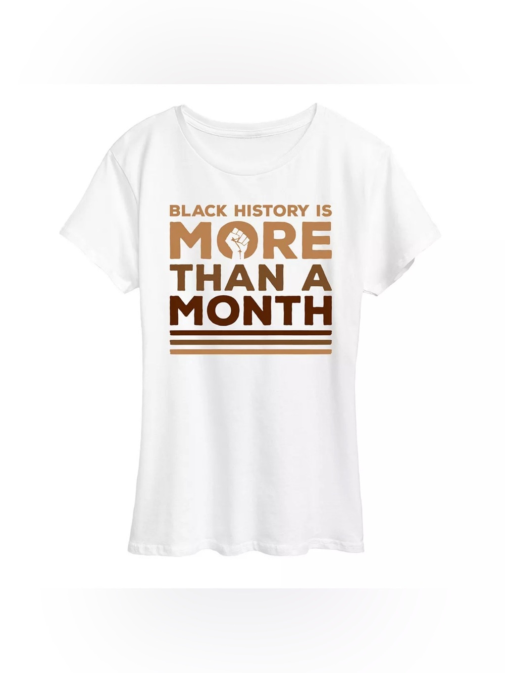 Women's Black History Is More Than a Month white cotton Graphic Tee size Large L